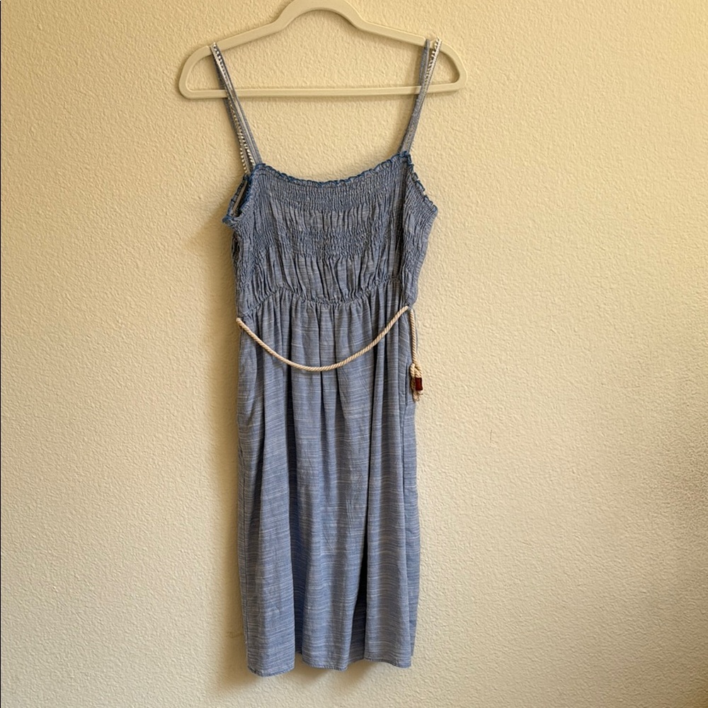 Zara Blue Ruffled Midi Dress